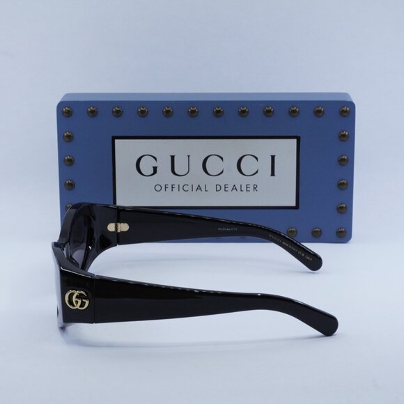 Gucci GG1401S 001 Cat Eye Sunglasses - Black/Grey - Picture 8 of 10